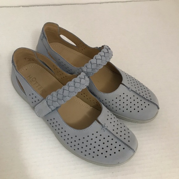 hotter Shoes - Hotter Sophia Women’s Shake White Lightweight Mary Jane Shoes Comfort Size US 9